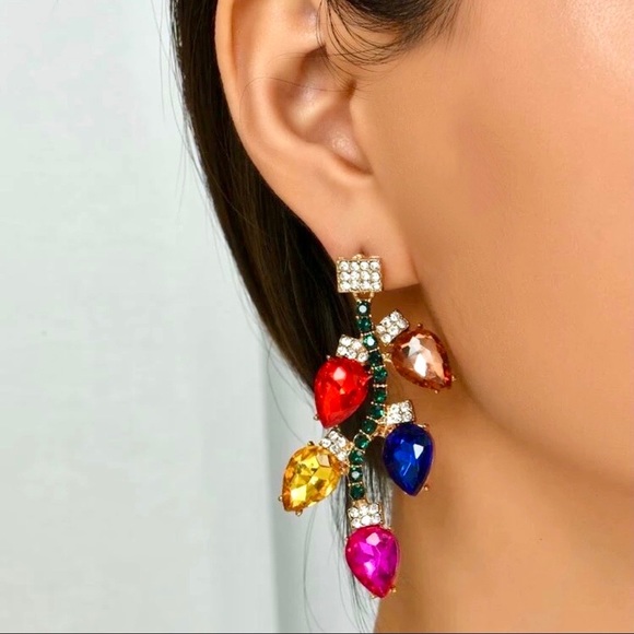 🍋2/$30 🎄New Holiday Light Earrings - Picture 2 of 4